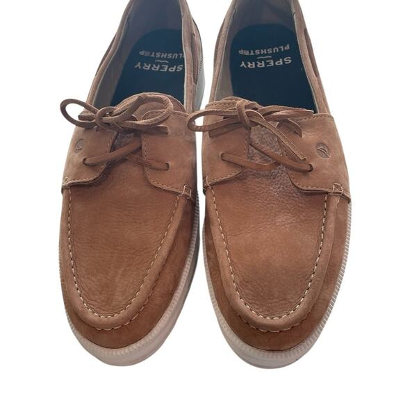 Sperry Brown Plushstep Moc Stitch Loafers Women’s 9.5 Coastal Comfort EUC - Picture 2 of 9